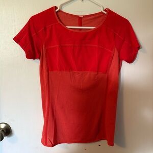lululemon athletica Vibrant Red Short Sleeve Tee